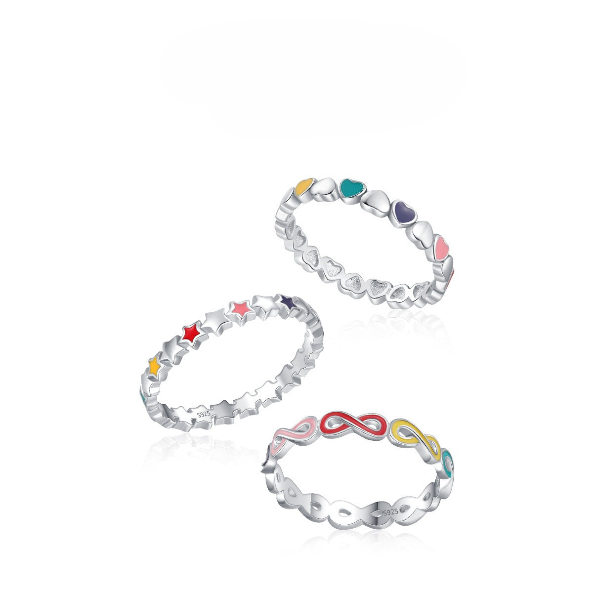 925 Sterling Silver Color-Enamel Ring