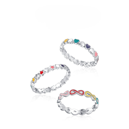 925 Sterling Silver Color-Enamel Ring