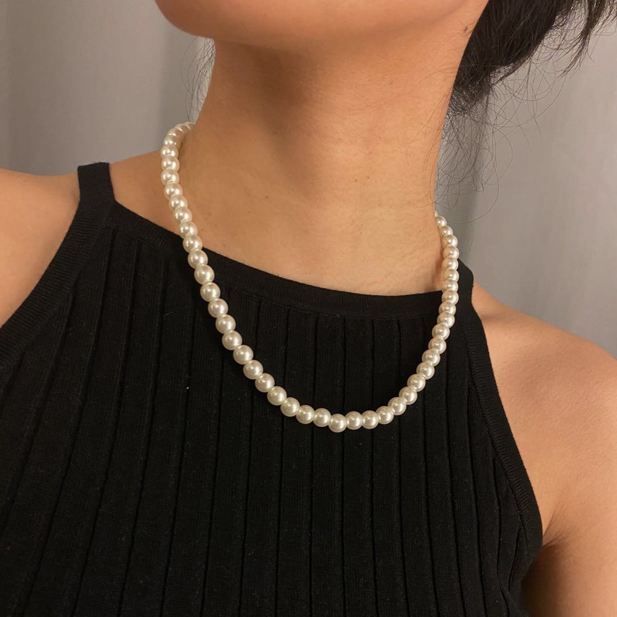 Planderful Vienna Verve Collarbone Necklace Imitation Pearl Beaded DIY Statement Jewelry For Women