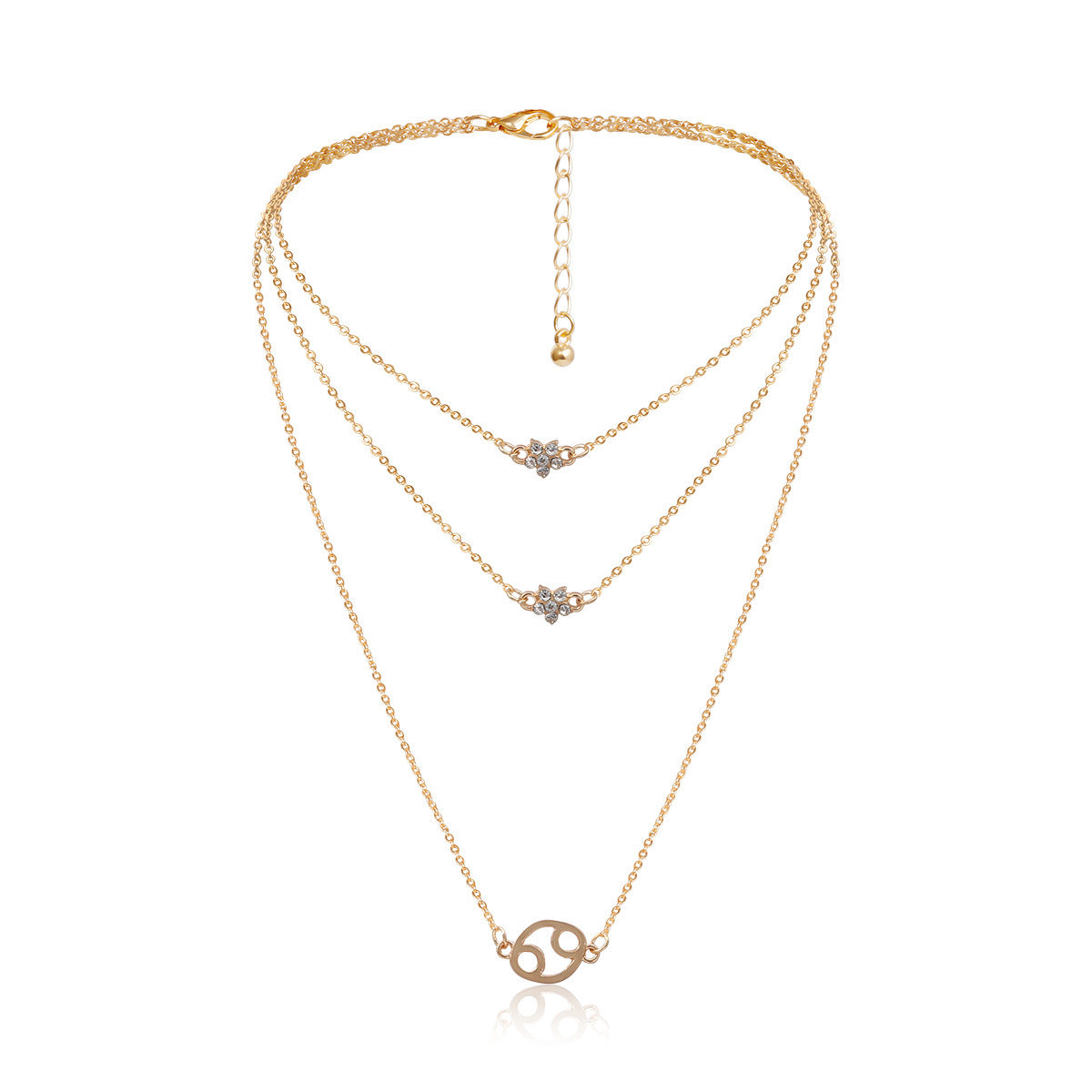Planderful Geometric Hollow Round Necklace For Women With Star Inlay Elegant Minimalist Statement Jewelry