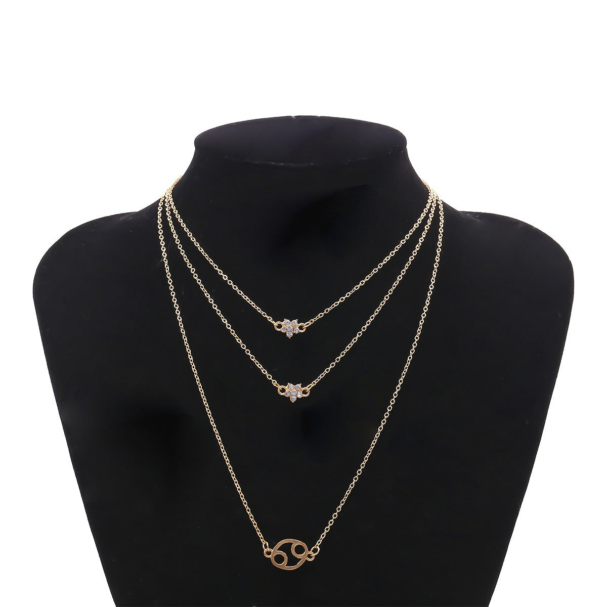 Planderful Geometric Hollow Round Necklace For Women With Star Inlay Elegant Minimalist Statement Jewelry