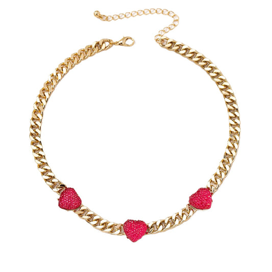 Planderful Chic Resin Heart Necklace And Ring Set For Women