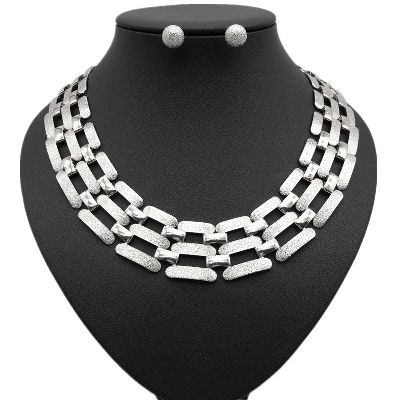 Punk Savanna Rhythms Nubuck Chain Necklace Set