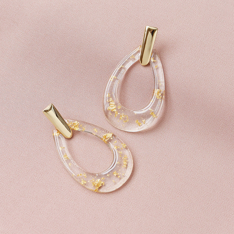 Contemporary Geometric Gold Foil Earrings from Vienna Verve
