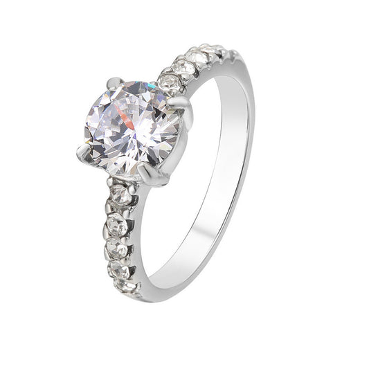 Everyday Genie Zircon Titanium Steel Wedding Ring