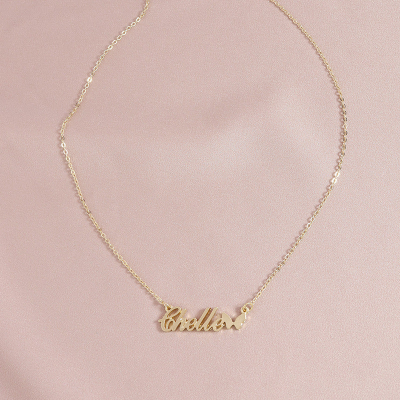 Fashionable Butterfly Letter Pendant Necklace by Planderful - Vienna Verve Collection
