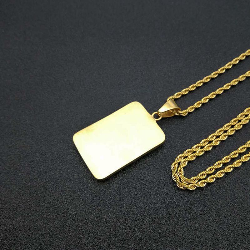 Zircon Necklace – Statement Hip Hop Gold Plated Steel Dollar Pendant With Chain For Everyday Style
