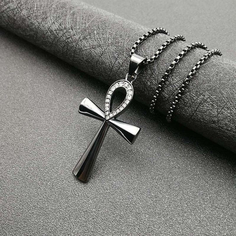 Planderful Egyptian Ankh Key Pendant Necklace Unisex Hip Hop