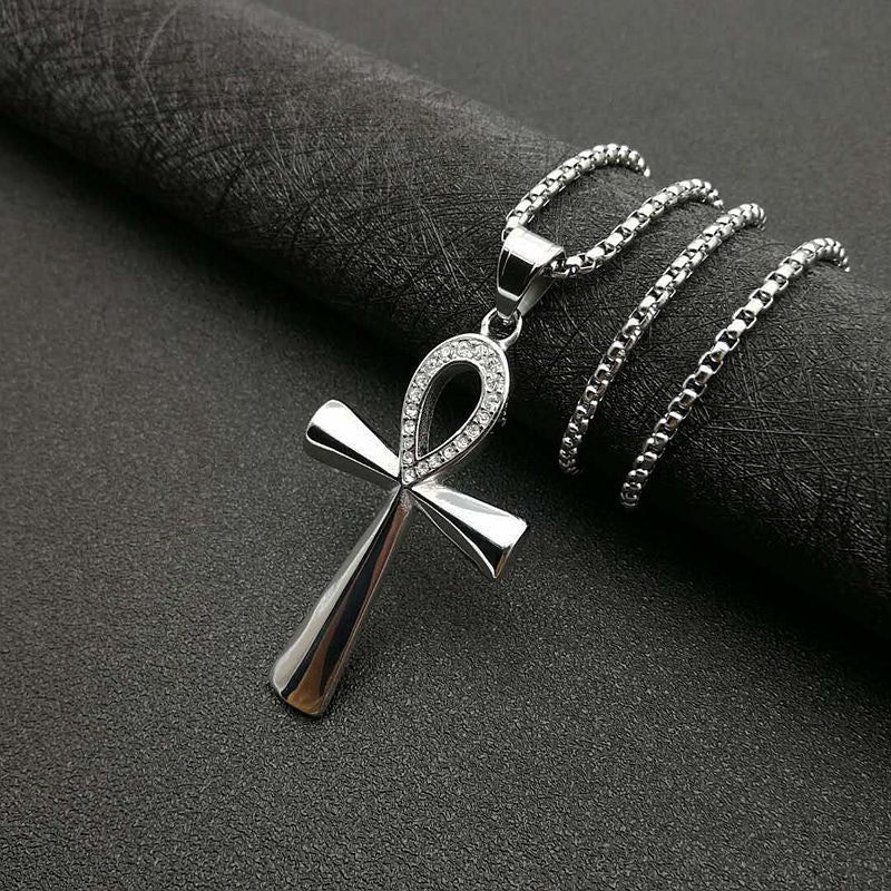 Planderful Egyptian Ankh Key Pendant Necklace Unisex Hip Hop