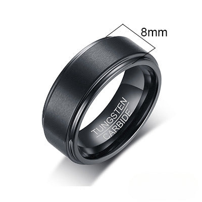Foreign Trade Jewelry Tungsten Steel Ring Men's Black Blue