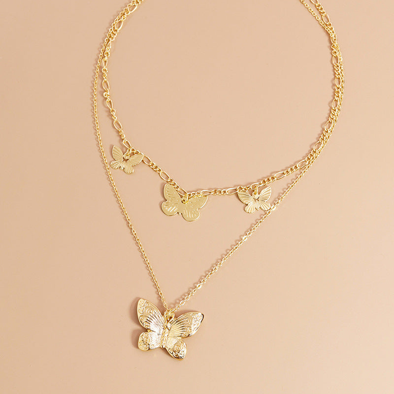 Butterfly Metal Collarbone Necklace - Vienna Verve Collection