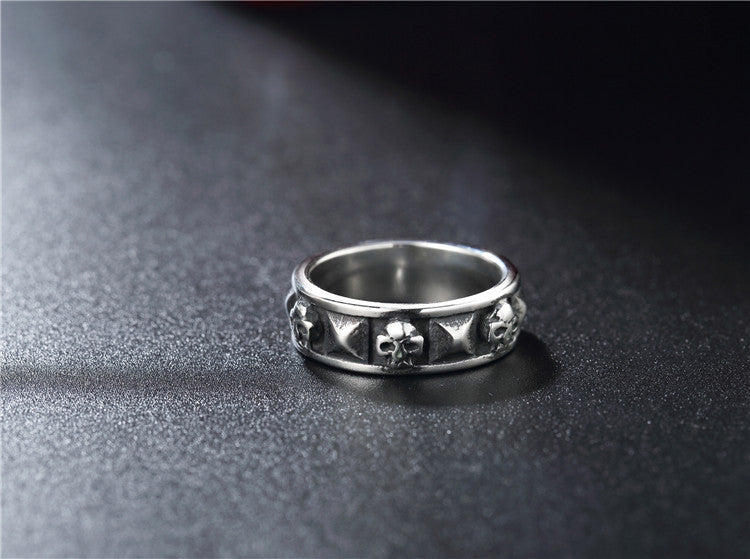 Titanium Steel Skull Ring