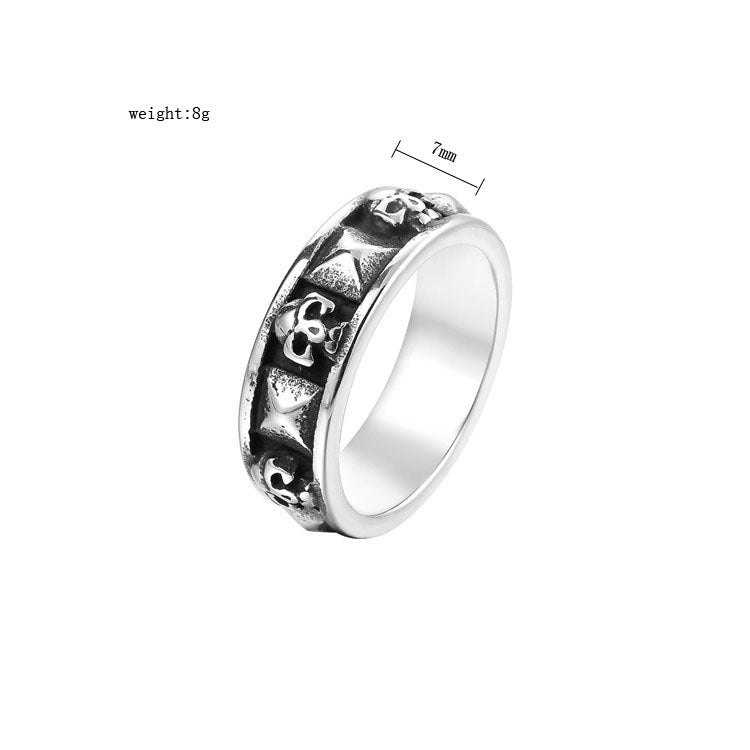 Titanium Steel Skull Ring