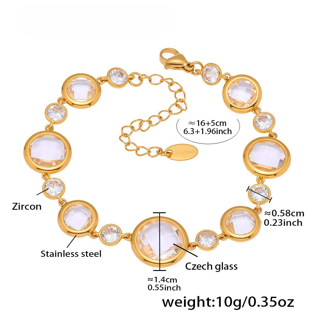 Planderful Czech Glass Bracelet Luxury Jewelry For Her