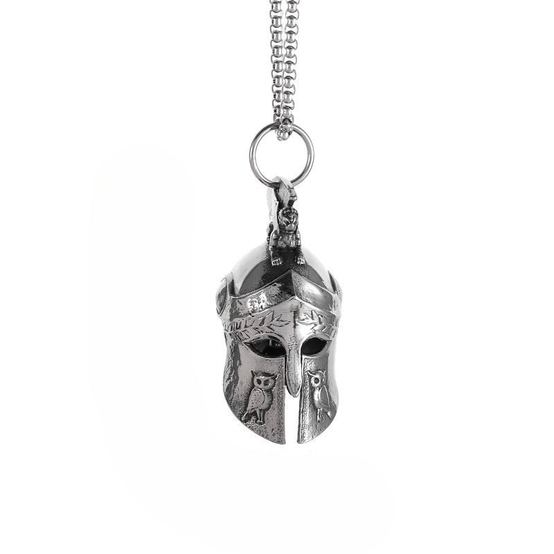 Roman Warrior Stainless Steel Pendant Necklace