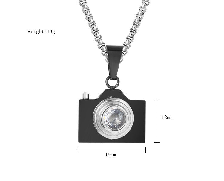 Planderful Everyday Genie Stainless Steel Camera Pendant Necklace For Men And Women Unisex Gift