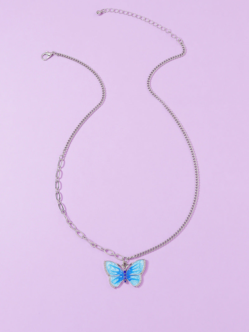 Butterfly Charm Necklace - Stylish Collarbone Chain for Trendsetters