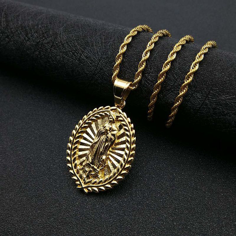 Steel Necklace – Statement Gold-Plated Hip Hop Style