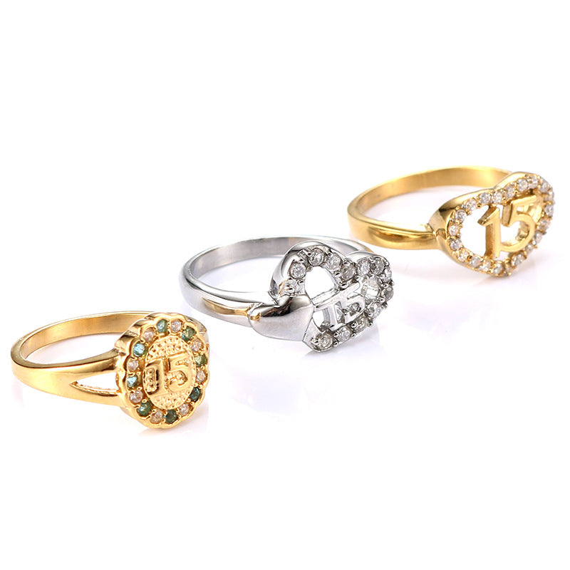 Chic Heart-Shaped Titanium Steel Ring for Women - Minimalist Stainless Steel Jewelry