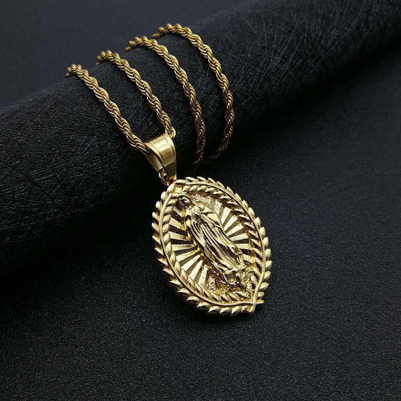 Steel Necklace – Statement Gold-Plated Hip Hop Style
