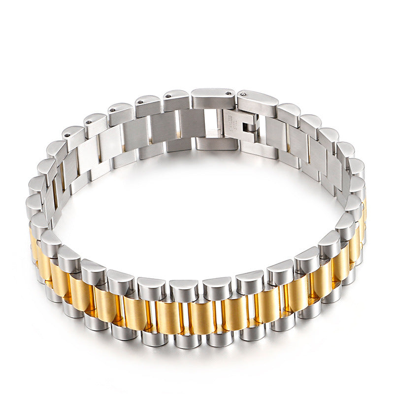 Customizable Trendy Men's Titanium Steel Punk Bracelet
