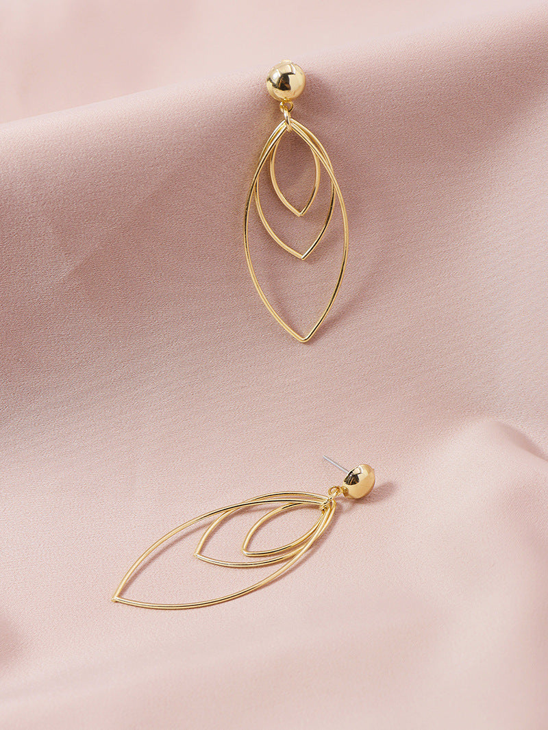 Modern Geometric Metal Earrings for Women by Planderful Vienna Verve Collection