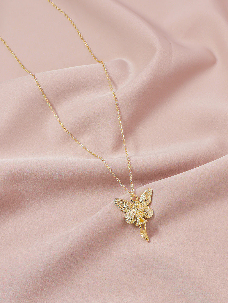 Butterfly Elf Pendant Necklace - Vienna Verve Collection