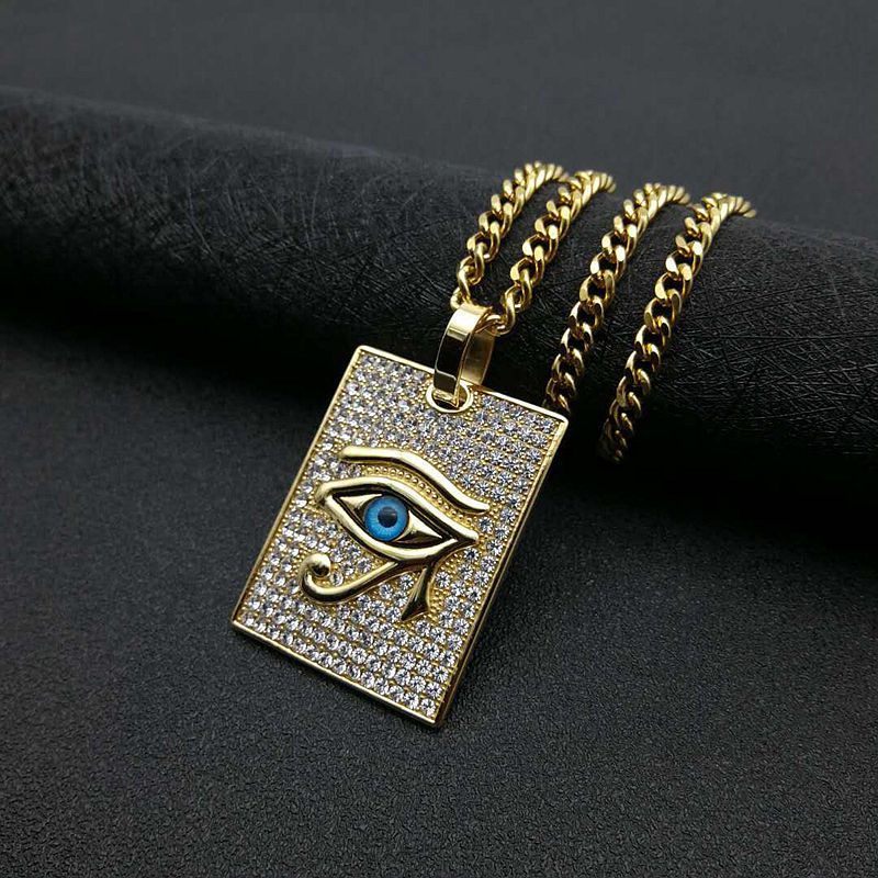 Steel Necklace – Elegant Eye of Horus Pendant