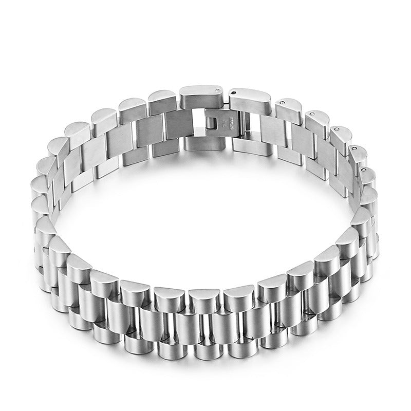 Customizable Trendy Men's Titanium Steel Punk Bracelet