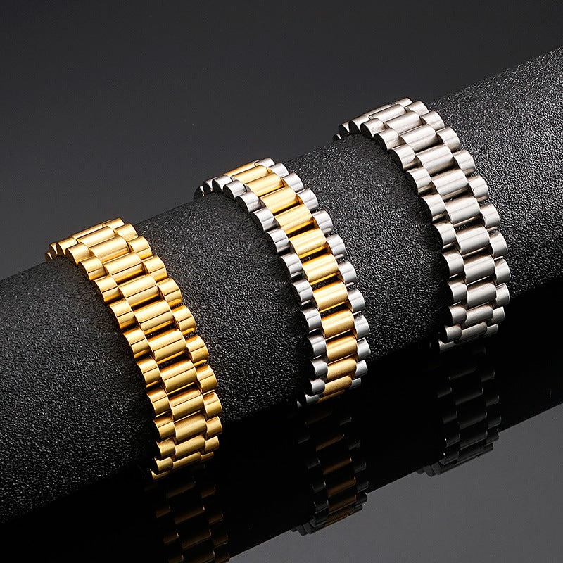 Customizable Trendy Men's Titanium Steel Punk Bracelet