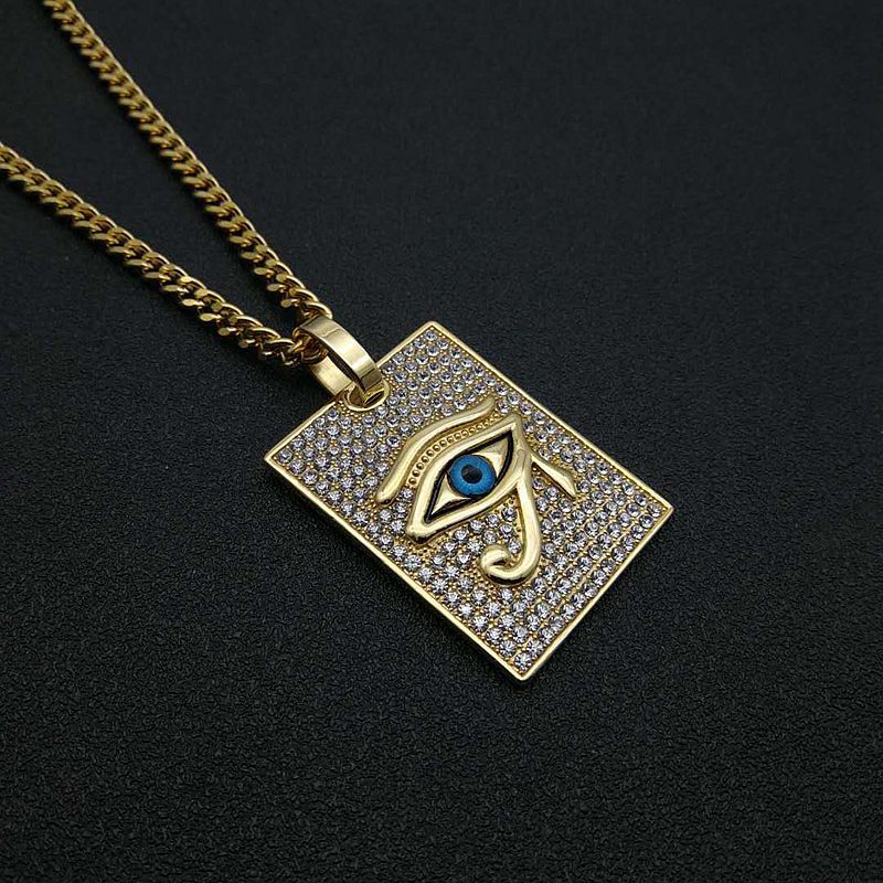 Steel Necklace – Elegant Eye of Horus Pendant