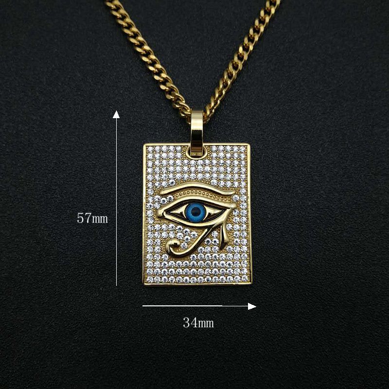 Steel Necklace – Elegant Eye of Horus Pendant
