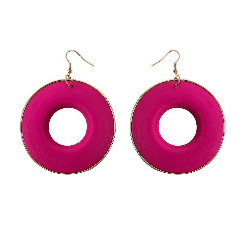 Wooden African Style Round Earrings for Women - Vienna Verve Collection