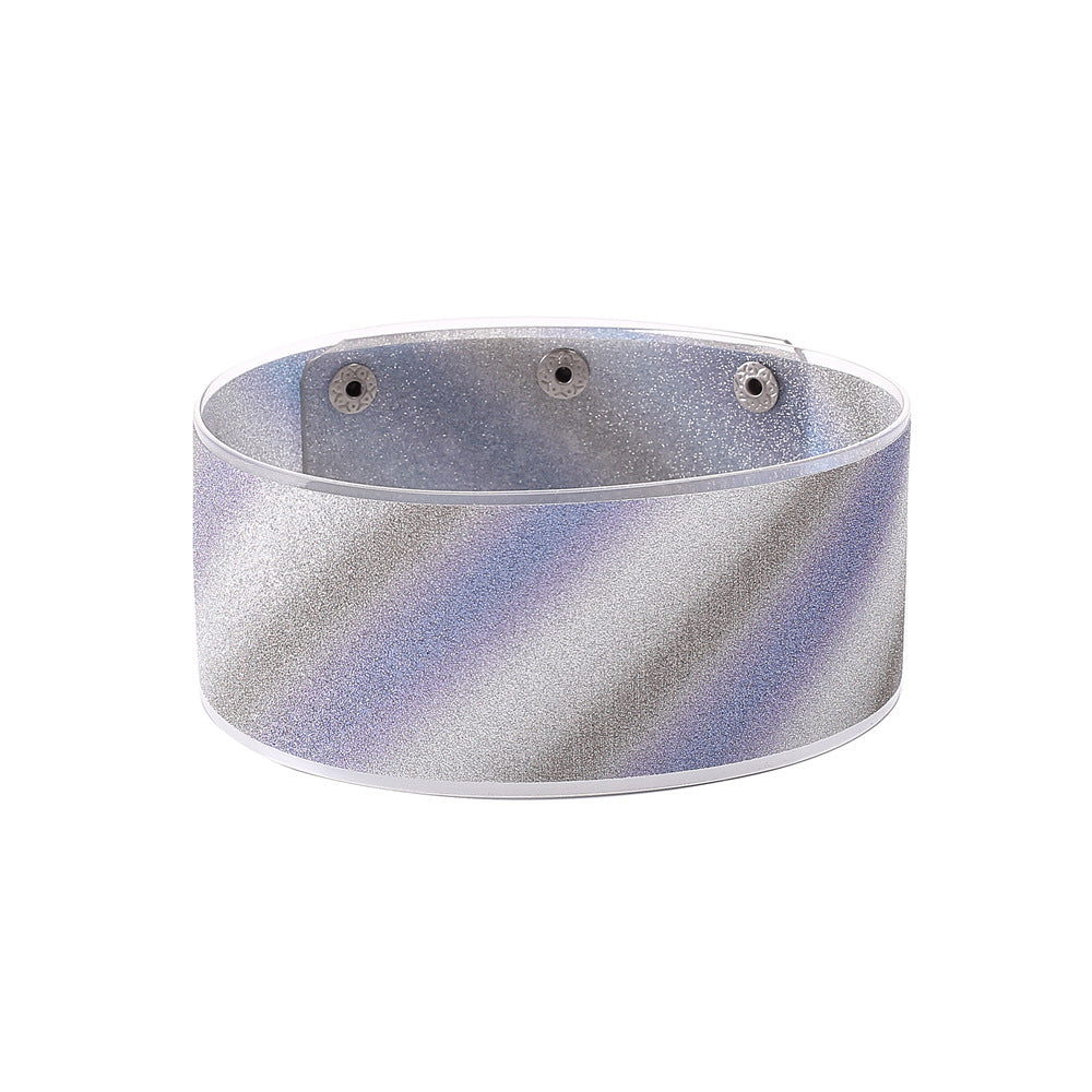 Savanna Rhythms Necklace with Colorful Collar and Sparkling Gold Powder