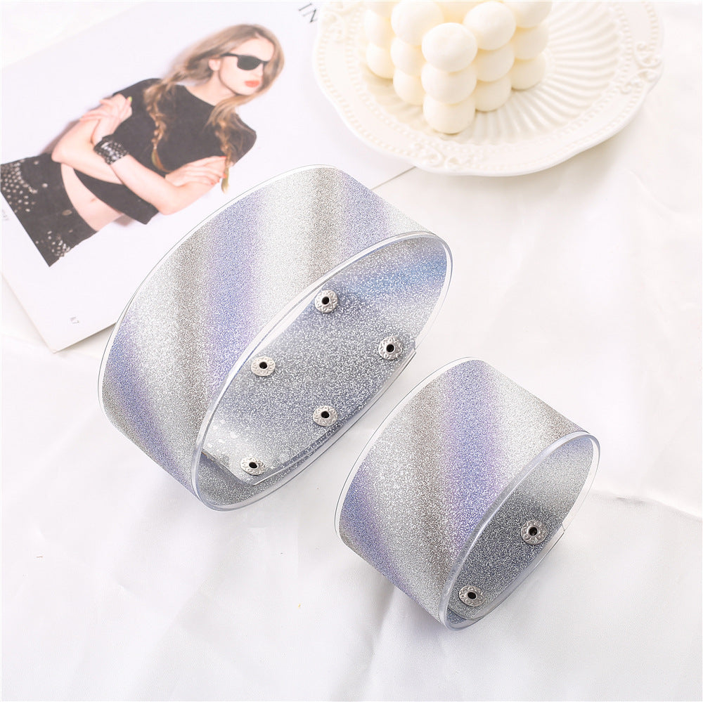 Frosted Plastic African Neck Chain Necklace Set with Middle Eastern Vibes