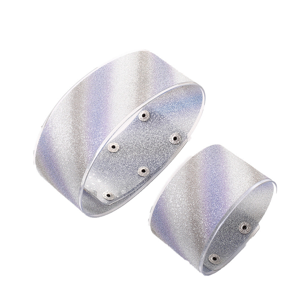 Frosted Plastic African Neck Chain Necklace Set with Middle Eastern Vibes