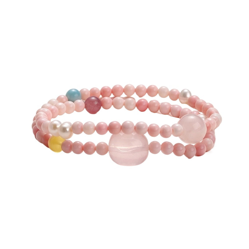 Shell & Multigem Crystal Bracelet