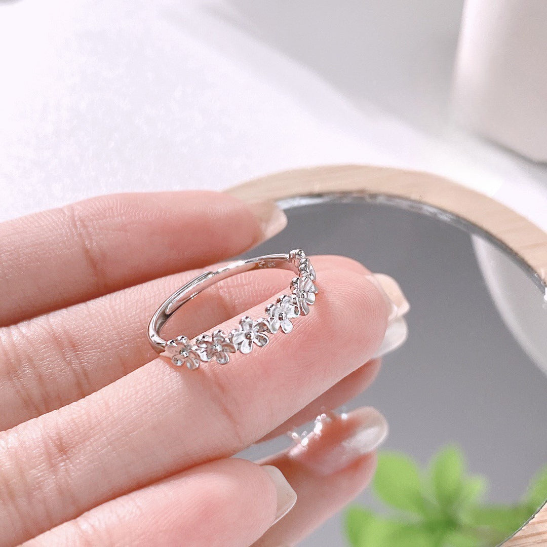 Camellia 925 Sterling Silver Ring
