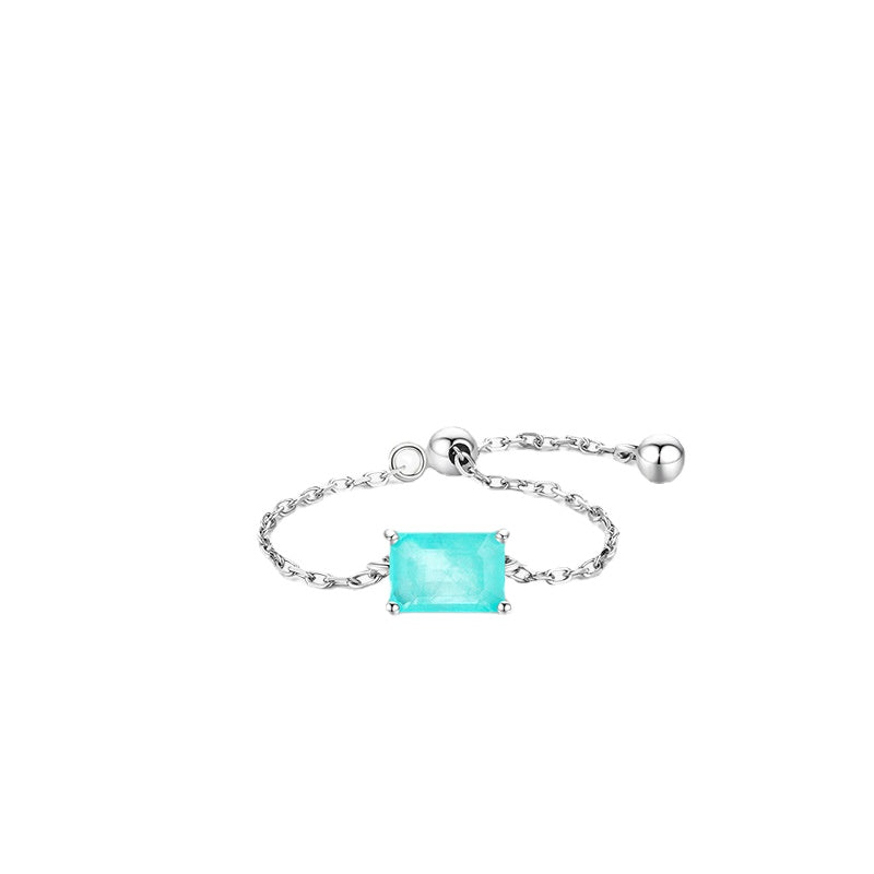 Everyday Genie S925 Silver Ring with Imitation Palaiba Tourmaline