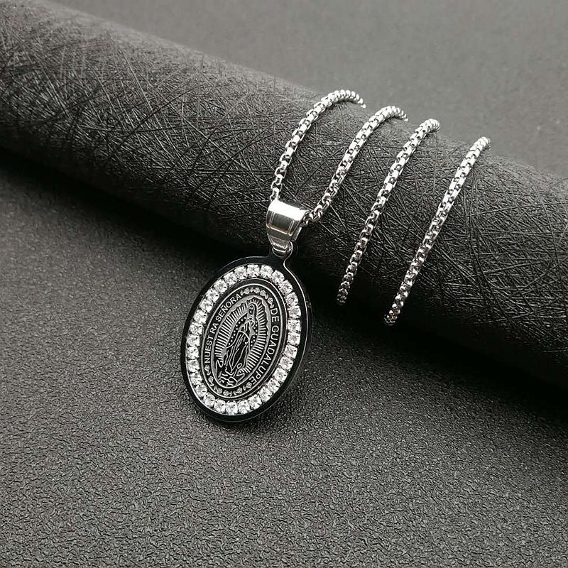 Planderful Hip Hop Jewelry Necklace Gold Plated Titanium Steel Pendant With AAA Zircon For Trendy Fashion Lovers