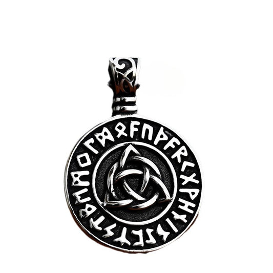 Titanium Steel Celtic Knot and Nordic Rune Pendant for Men - Wholesale Jewelry