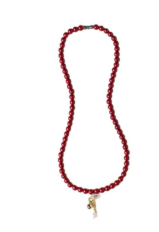 6 mm Purple-Gold Sand Necklace