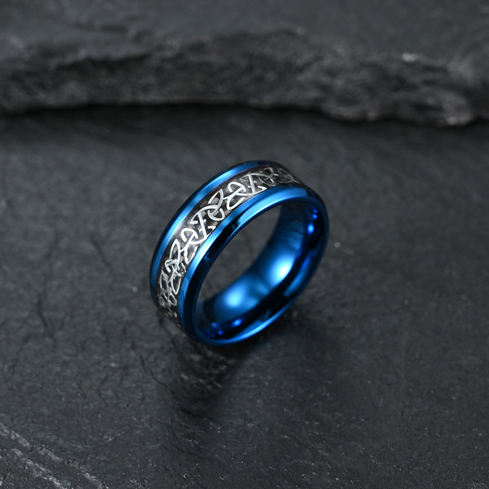 Irish Celtic Heart Knot Stainless Steel Ring – Unisex Couples Propose Titanium
