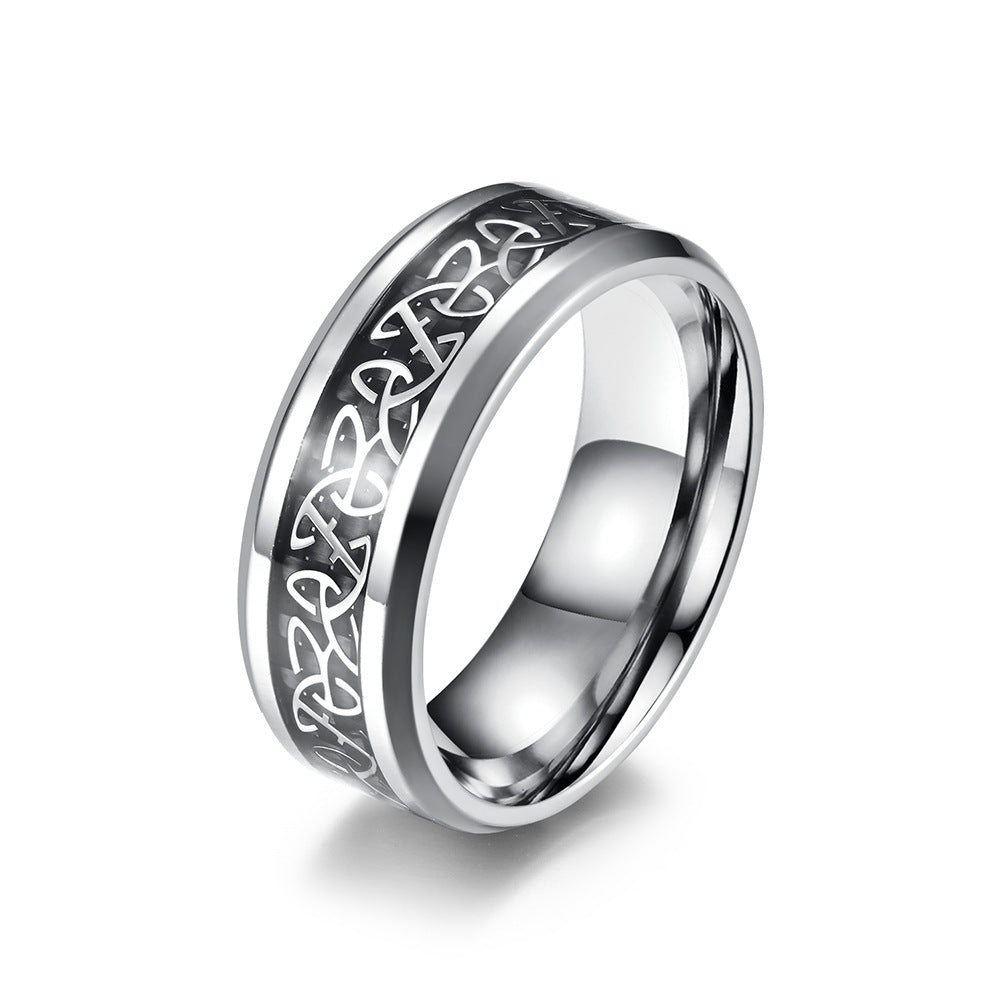 Irish Celtic Heart Knot Stainless Steel Ring – Unisex Couples Propose Titanium