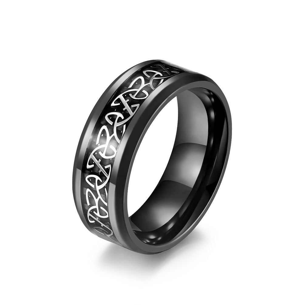 Irish Celtic Heart Knot Stainless Steel Ring – Unisex Couples Propose Titanium