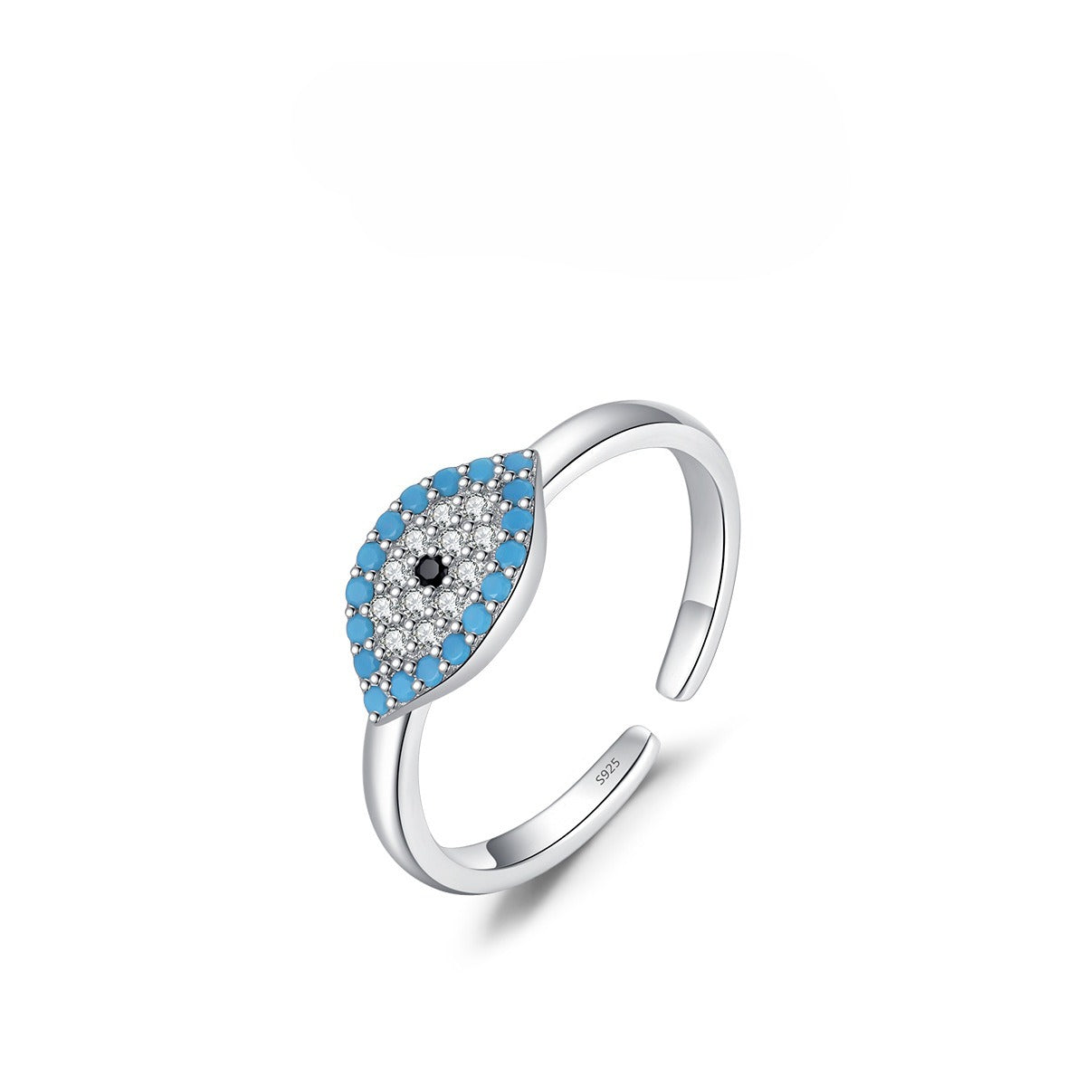 925 Sterling Silver Blue Eye Turquoise Ring