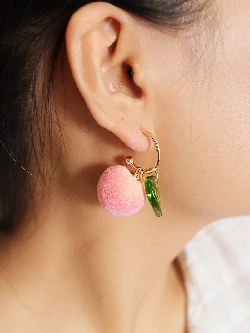 Enchanting Peach Fairy Earrings - Vienna Verve Collection