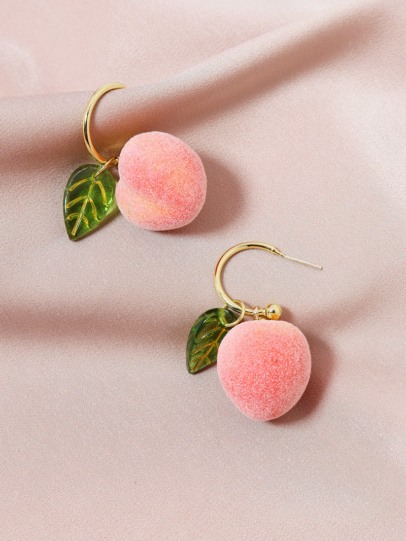 Enchanting Peach Fairy Earrings - Vienna Verve Collection