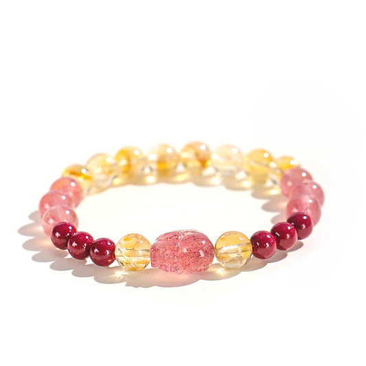 Planderful Fortune's Favor Bracelet – Fresh and Sweet Strawberry Crystal Design
