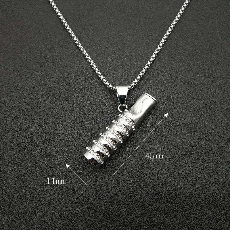 Zircon Necklace – Statement Cigarette Holder Pendant